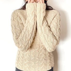 Abercrombie & Fitch Cable Knit Mockneck Sweater